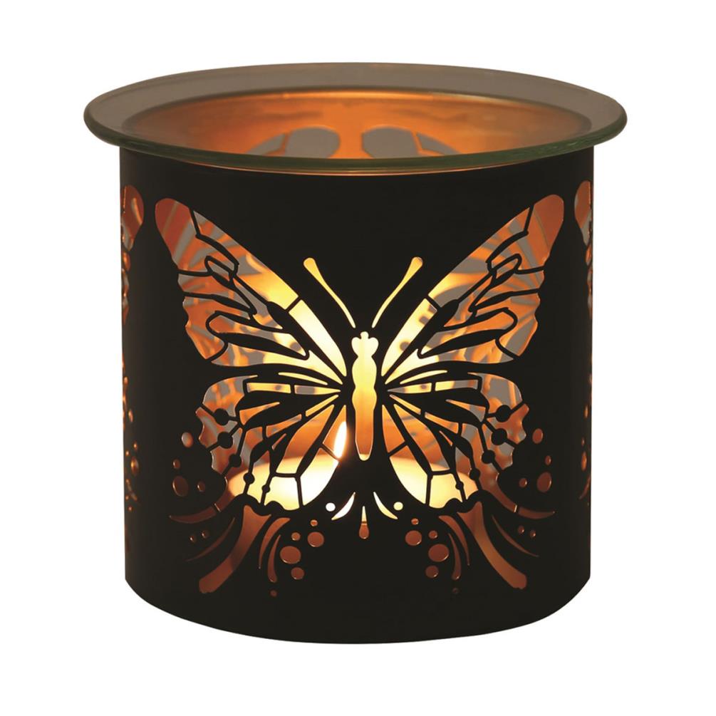 Aroma Black & Gold Butterfly Jar Sleeve & Wax Melt Warmer £6.29